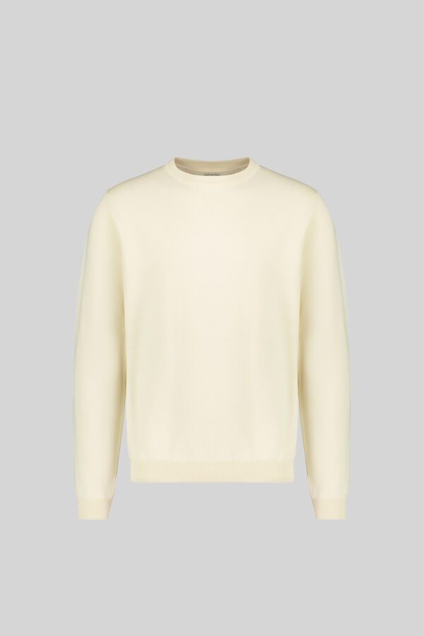 Monti Cotton & Cashmere Athletic Sweater – Cream