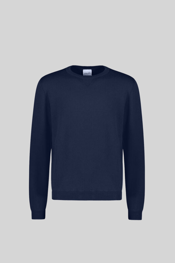 Monti Cotton & Cashmere Athletic Sweater – Navy